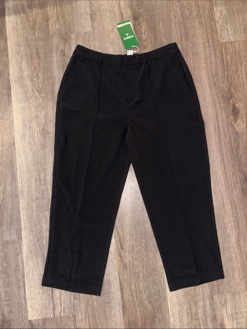 Halara Cropped High Waisted Black Slacks